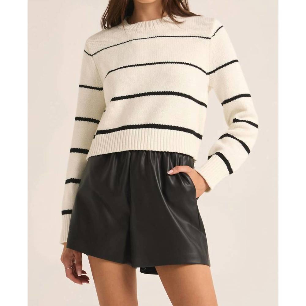 NEW Z SUPPLY milan stripe sweater in natural